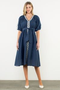 The Tolia Textured Midi Dress