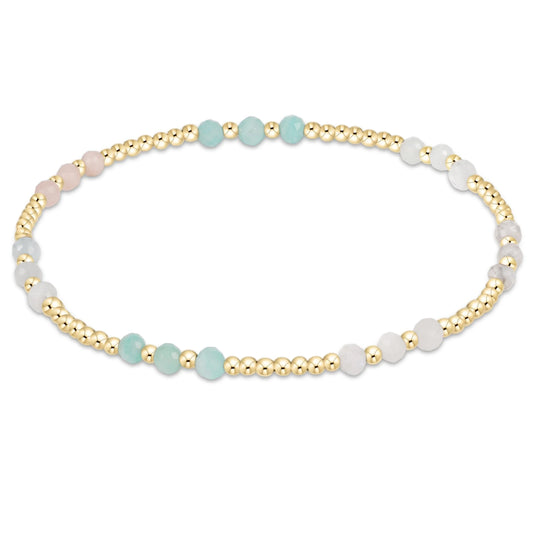 ENewton/ Gemstone Gold Joy Pattern 3MM Bead Bracelet-Hot Mess SS25