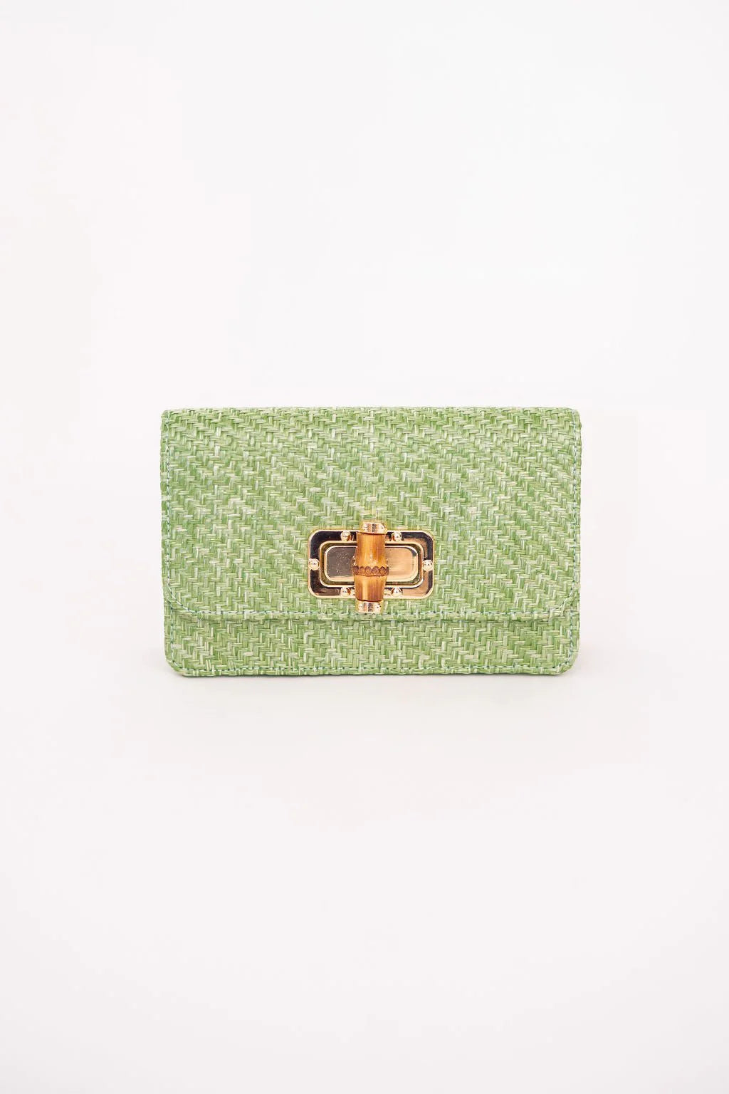Lisi Lerch/ The Green Lilly Straw Clutch