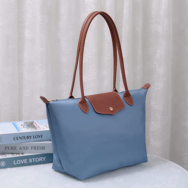 The Didi Nylon Tote/ Slate Blue