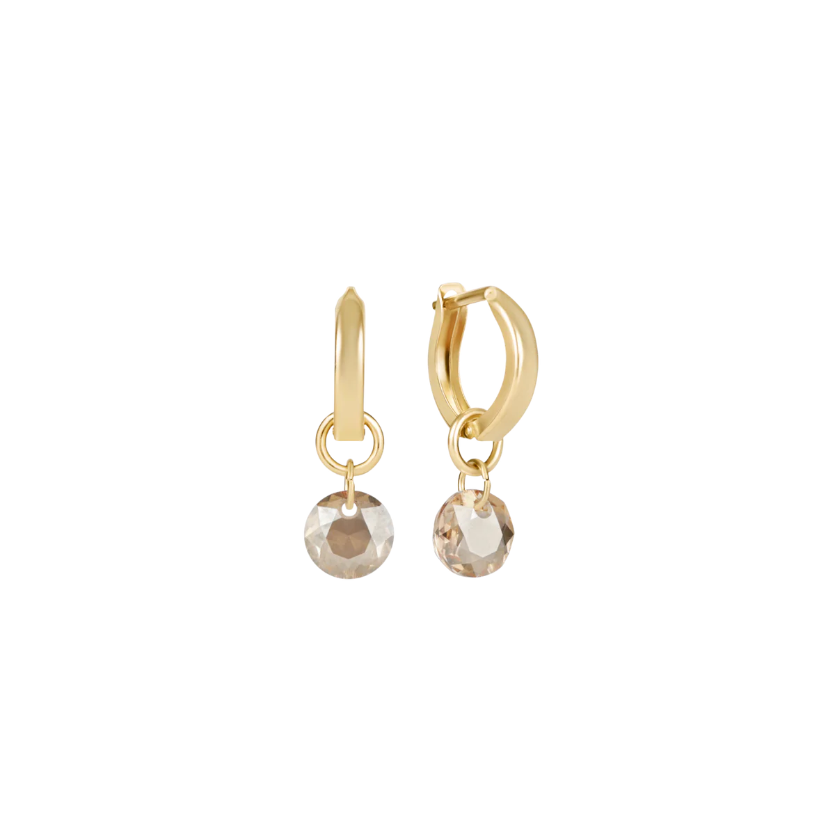 ENewton/ Huggie Gold 0.5" Hoop-Reflection Small Charm 11