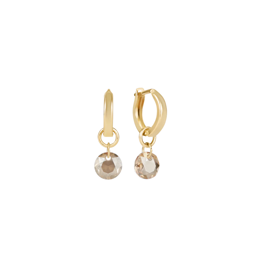 ENewton/ Huggie Gold 0.5" Hoop-Reflection Small Charm 11