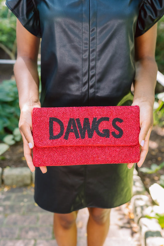 Dawgs Red Beaded Clutch