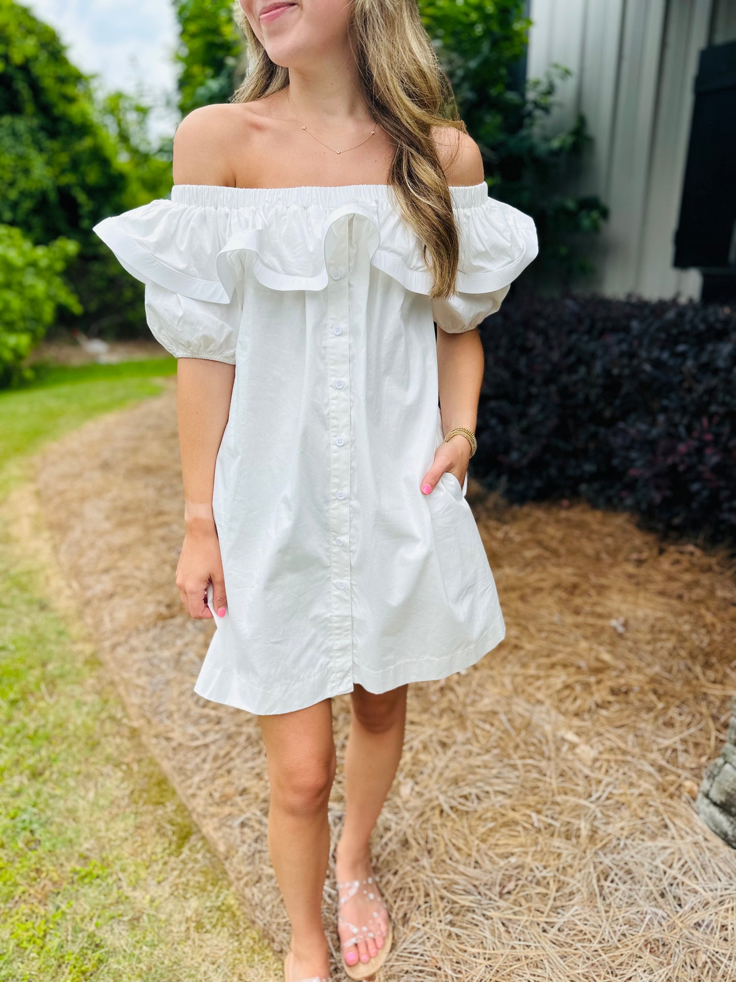 The Olly Off the Shoulder Dress/FINAL SALE