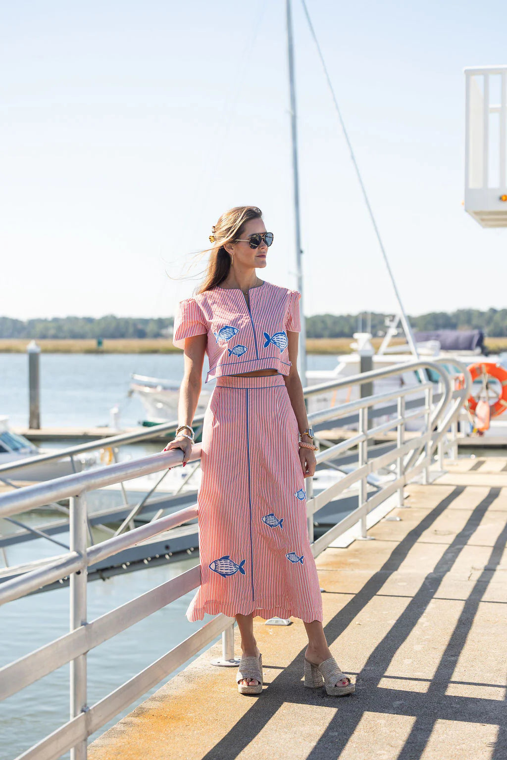 The Emmy Skirt/ Fish Applique
