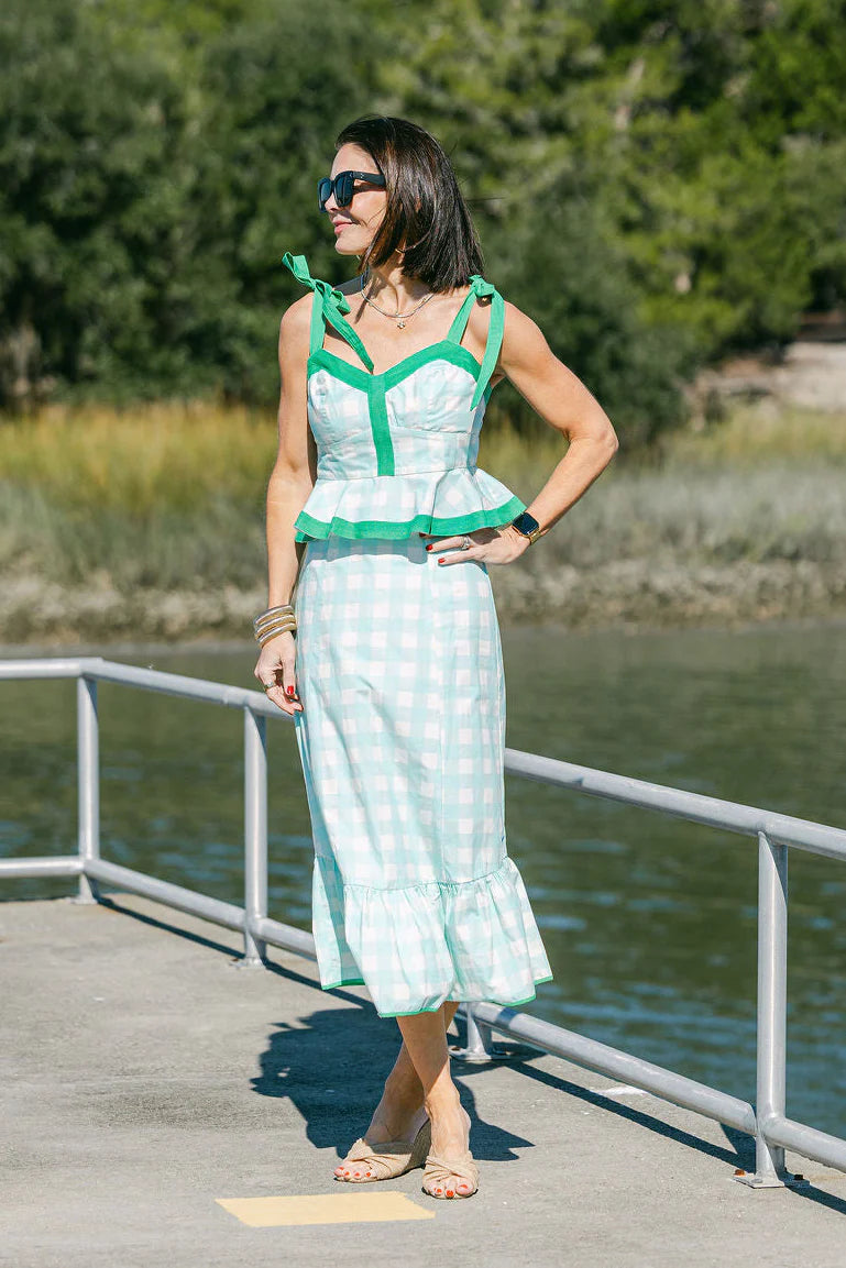 The Addie Skirt/ Blue Buffalo Check