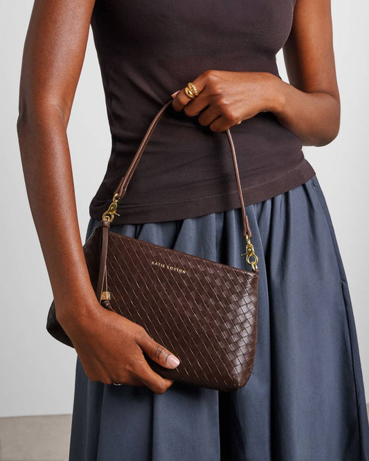 Katie Loxton/ The Nova Small Shoulder Bag/ Dark Chocolate
