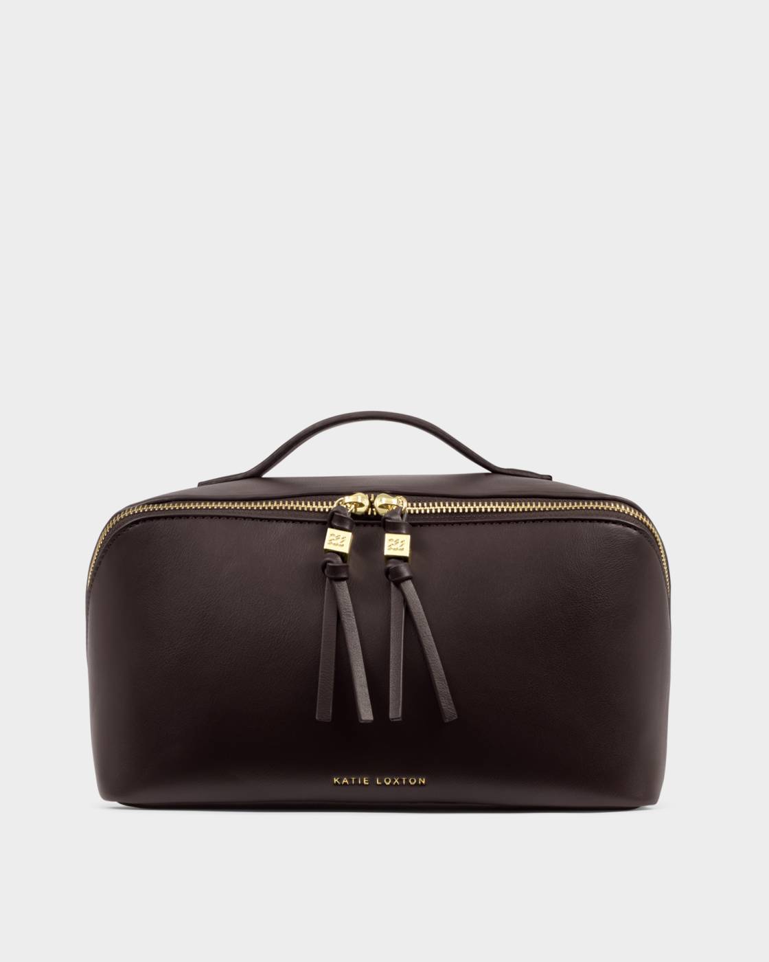 Katie Loxton/ The Soho Large Makeup + Toiletry Bag/ Bitter Chocolate
