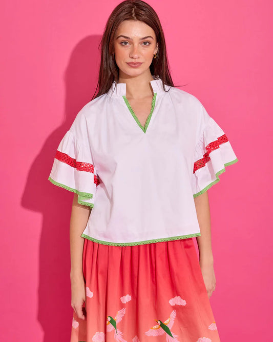 Alden Adair/ June Top/ Bright White/ FINAL SALE