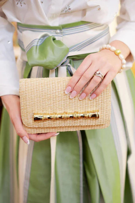 Lisi Lerch/ Ruby Straw Clutch/ Natural