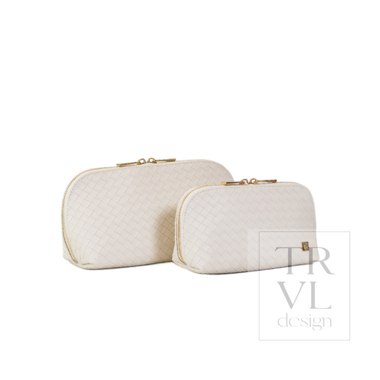 LUXE DUO CASE - WOVEN SAND - Cosmetic & Toiletry Bags