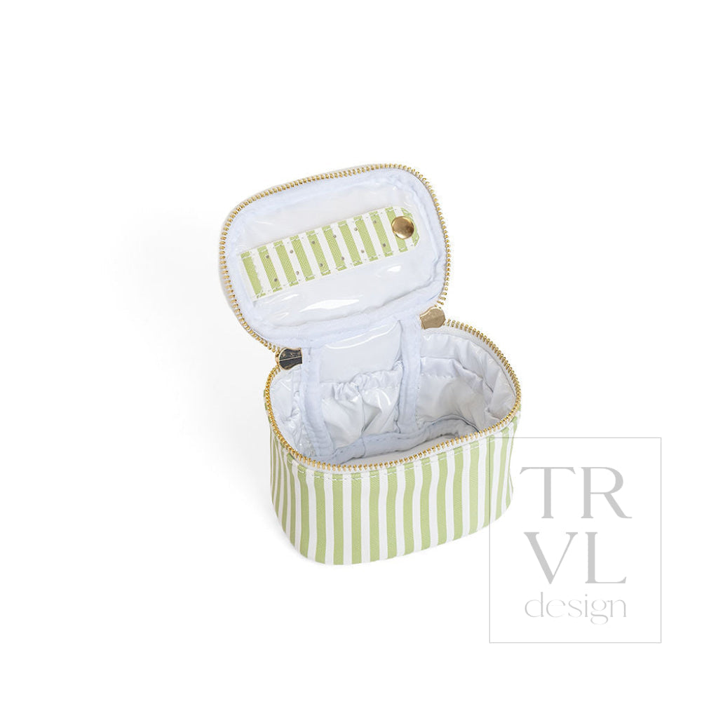 LUXE JEWEL CASE - PIMLICO STRIPE SAGE - Jewelry Holders