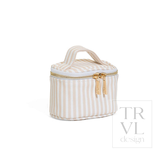 LUXE JEWEL CASE - PIMLICO STRIPE SAND - Jewelry Holders