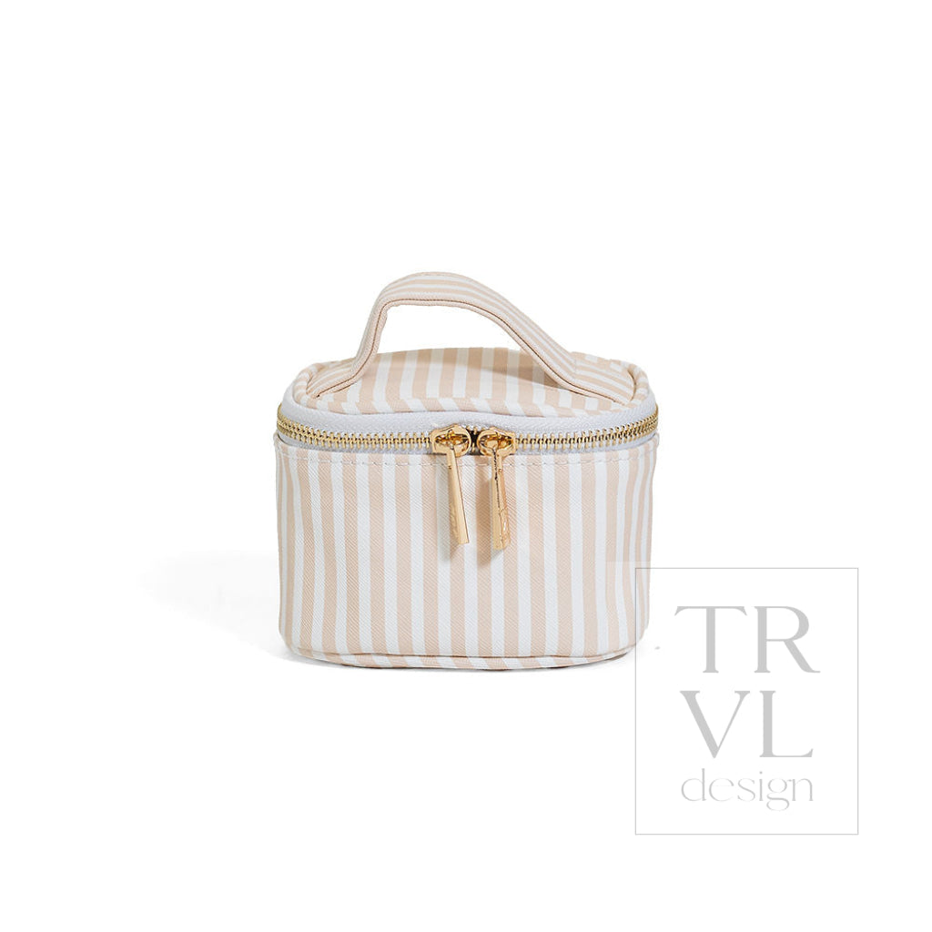 LUXE JEWEL CASE - PIMLICO STRIPE SAND - Jewelry Holders