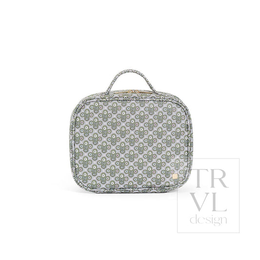 LUXE TRVL 2 Cosmetic Toiletry Case - SURREY with Green Pinstripe Liner - Cosmetic & Toiletry Bags