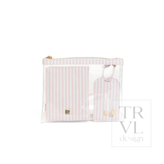 LUXE TRVL 3PC SET - PIMLICO STRIPE PINK - Travel Pouches