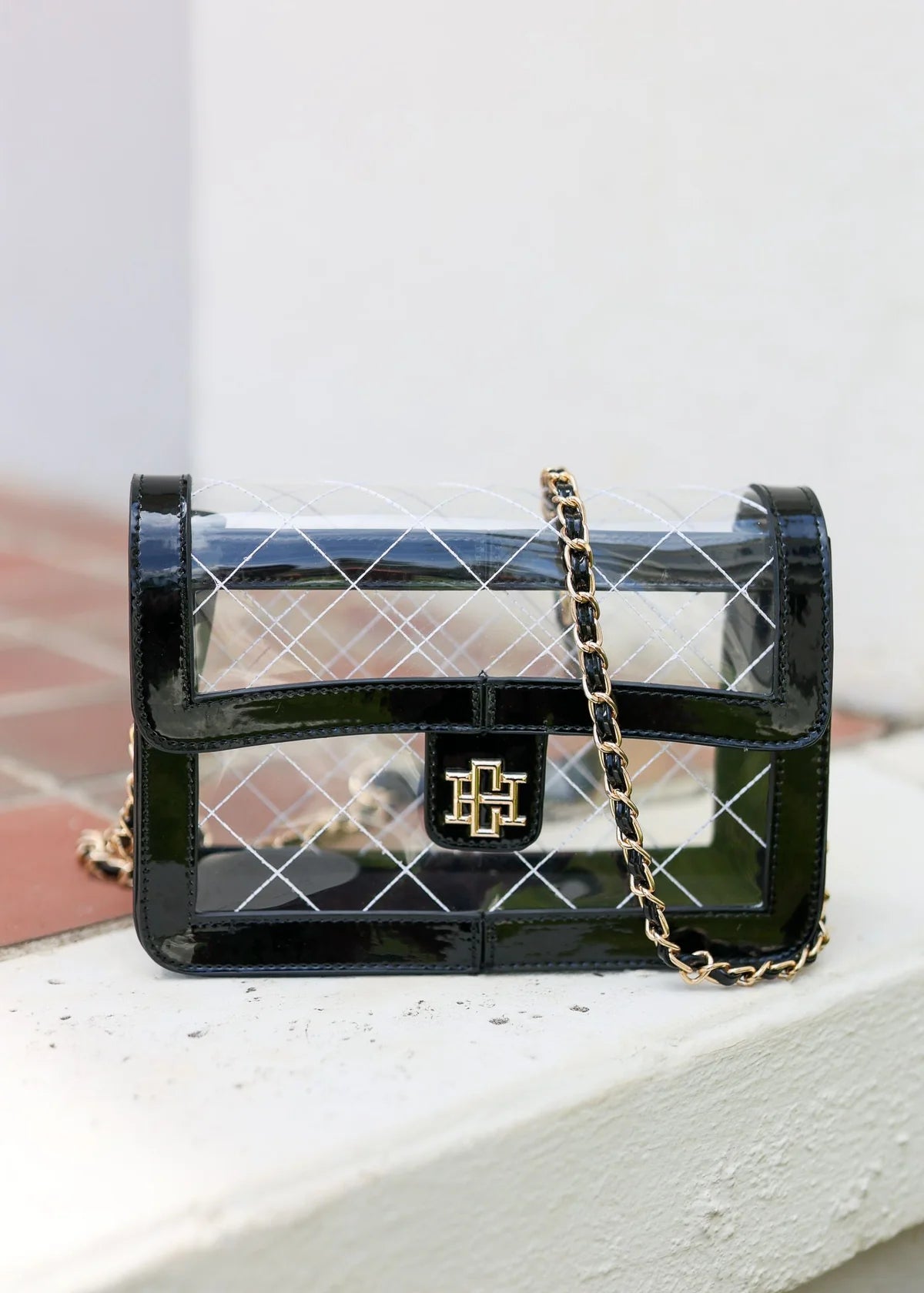 The Quinn Quilted Clear Bag