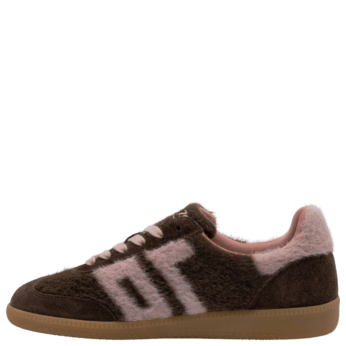 MOHAIR in COFFEE PINK, left view