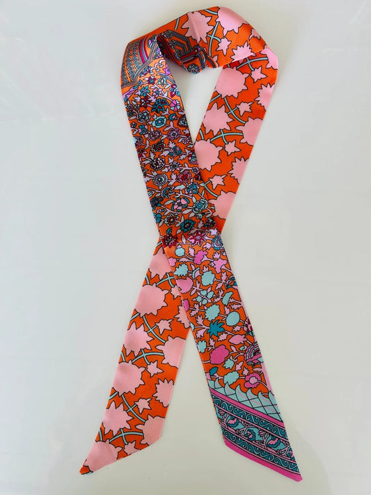 The Orange Patterned Twilly