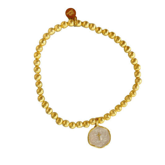 The Pearl Cross Charm Bracelet