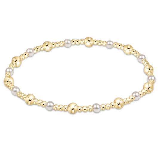 ENewton/ Classic Gold Sincerity 4MM Bead Bracelet-Pearl