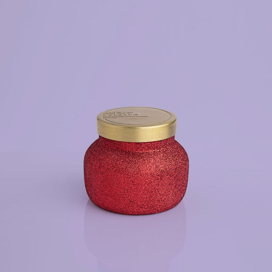 Capri Blue/ Volcano/ Red Glitter Candle