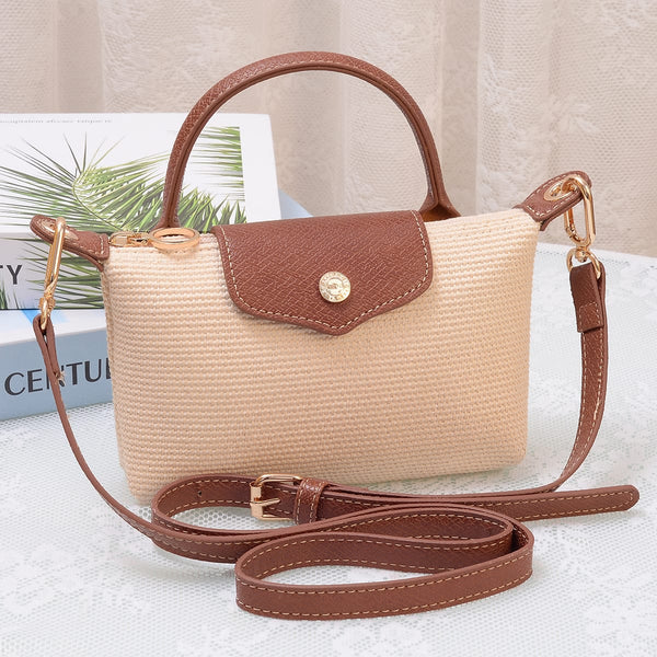 The Scottie Straw Crossbody/ Brown