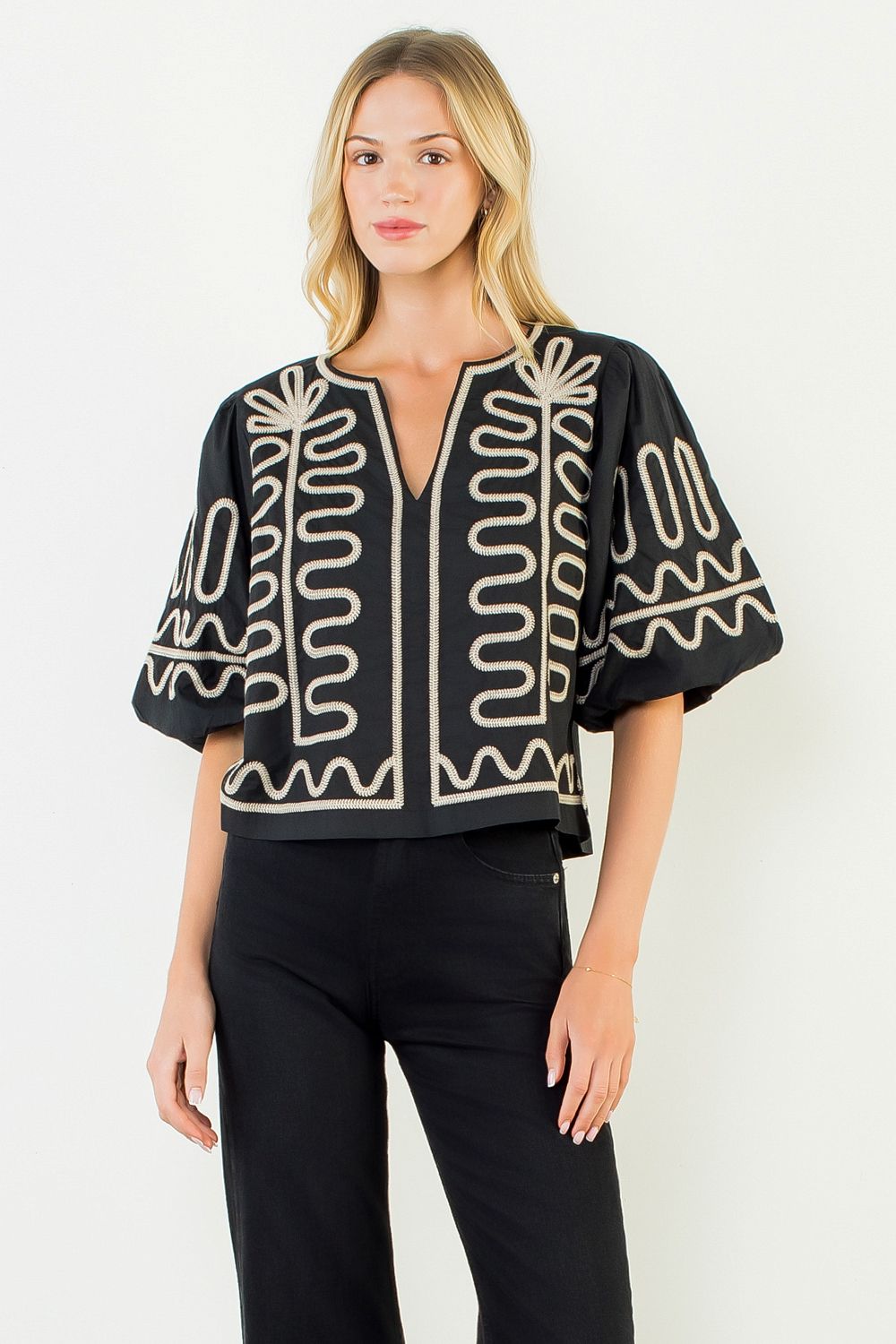 The Ernie Embroidered Top