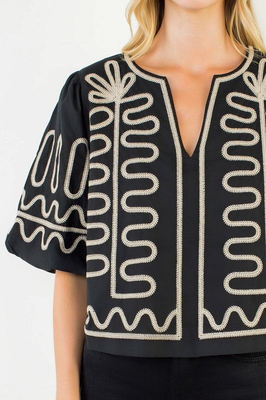 The Ernie Embroidered Top
