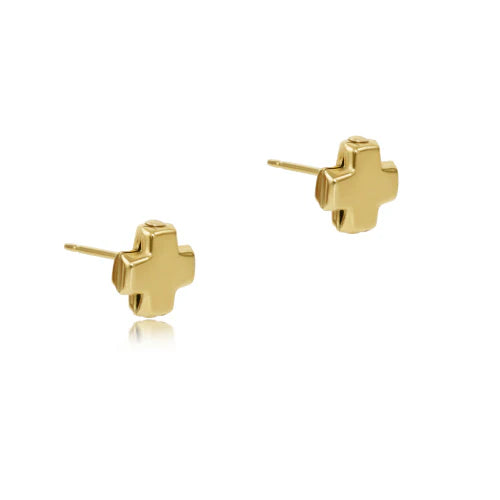 ENewton/ Signature Cross Gold Stud-Gold