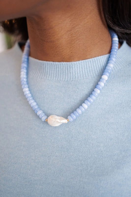 Lisi Lerch/ Susie Beaded Necklace/ Light Blue
