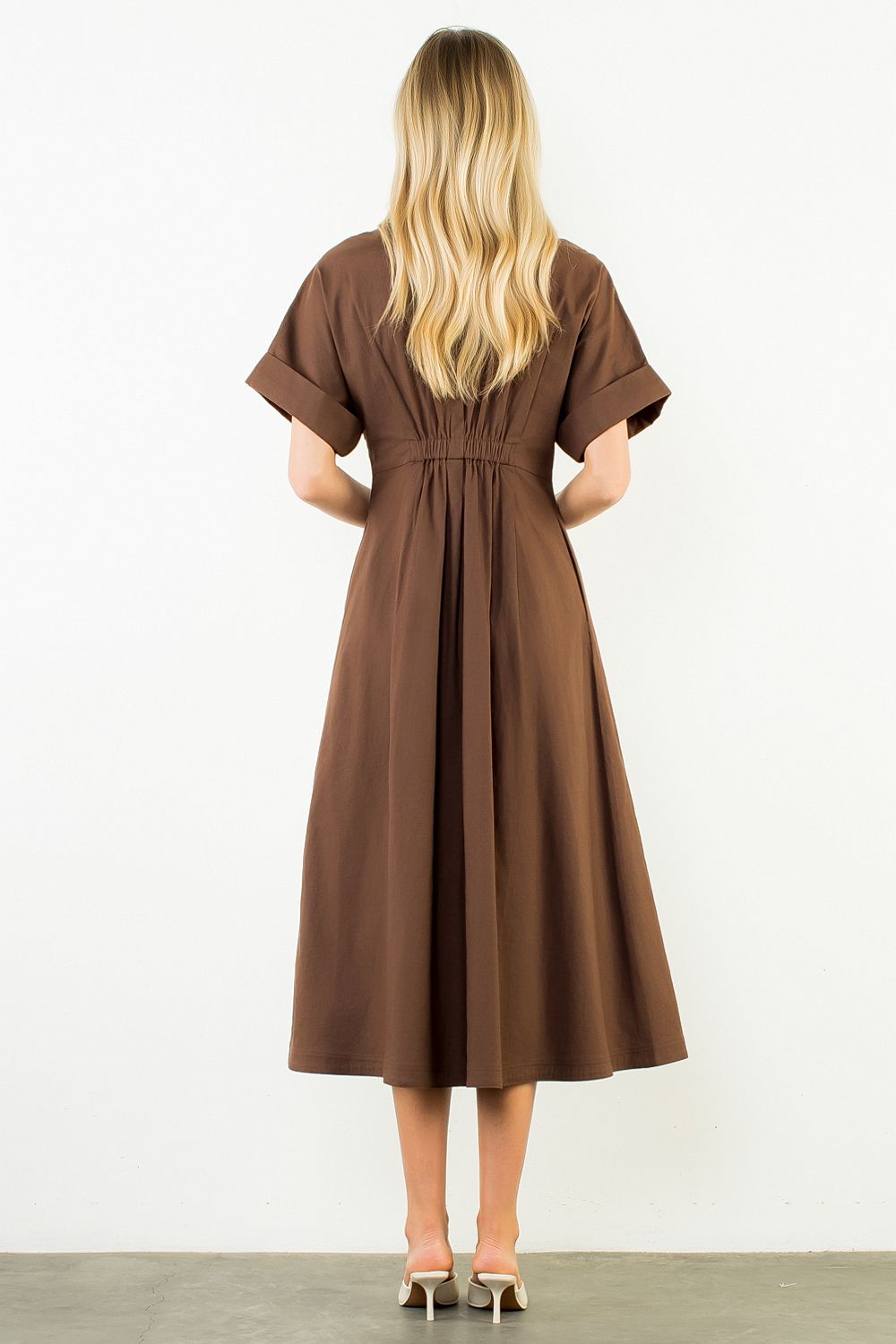 The Brenda Button Dress