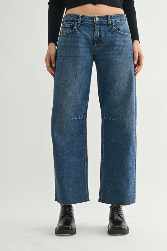Just Black/ MR Barrel Jean/ Dark Denim