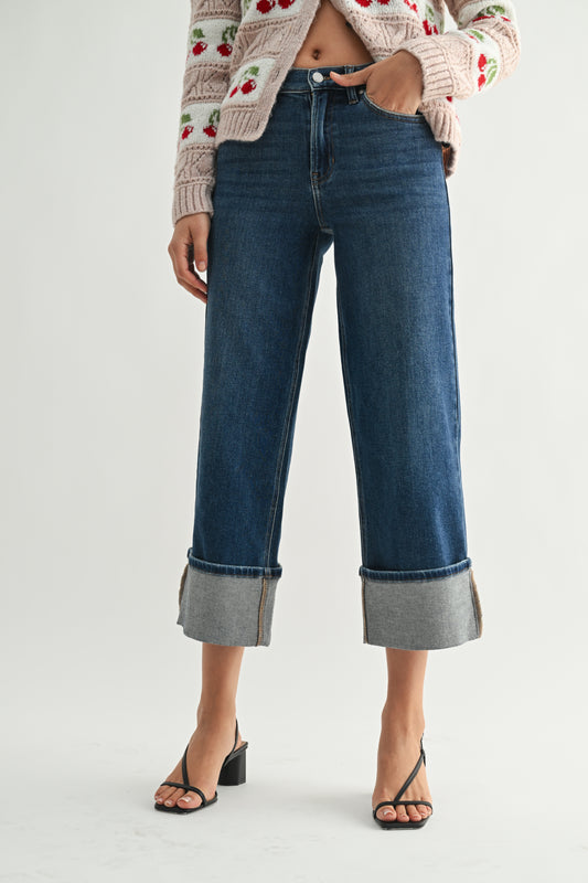 JBD/ The Petite Cuffed Slim Wide