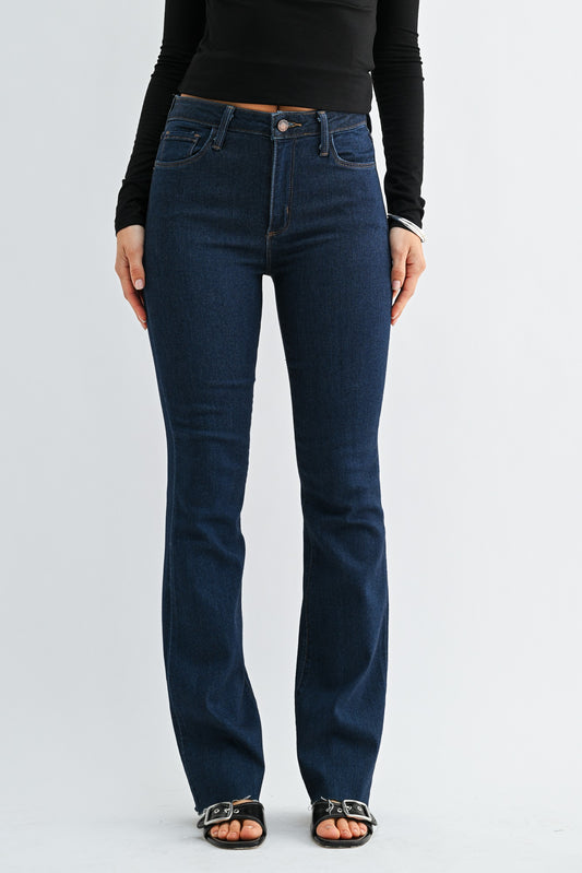 Just Black/ Slim Bootcut W/ Scissor Cut/ Dark Denim