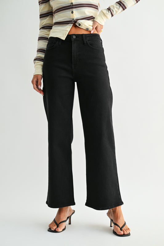 Just Black/ HR Wide Leg/ Black