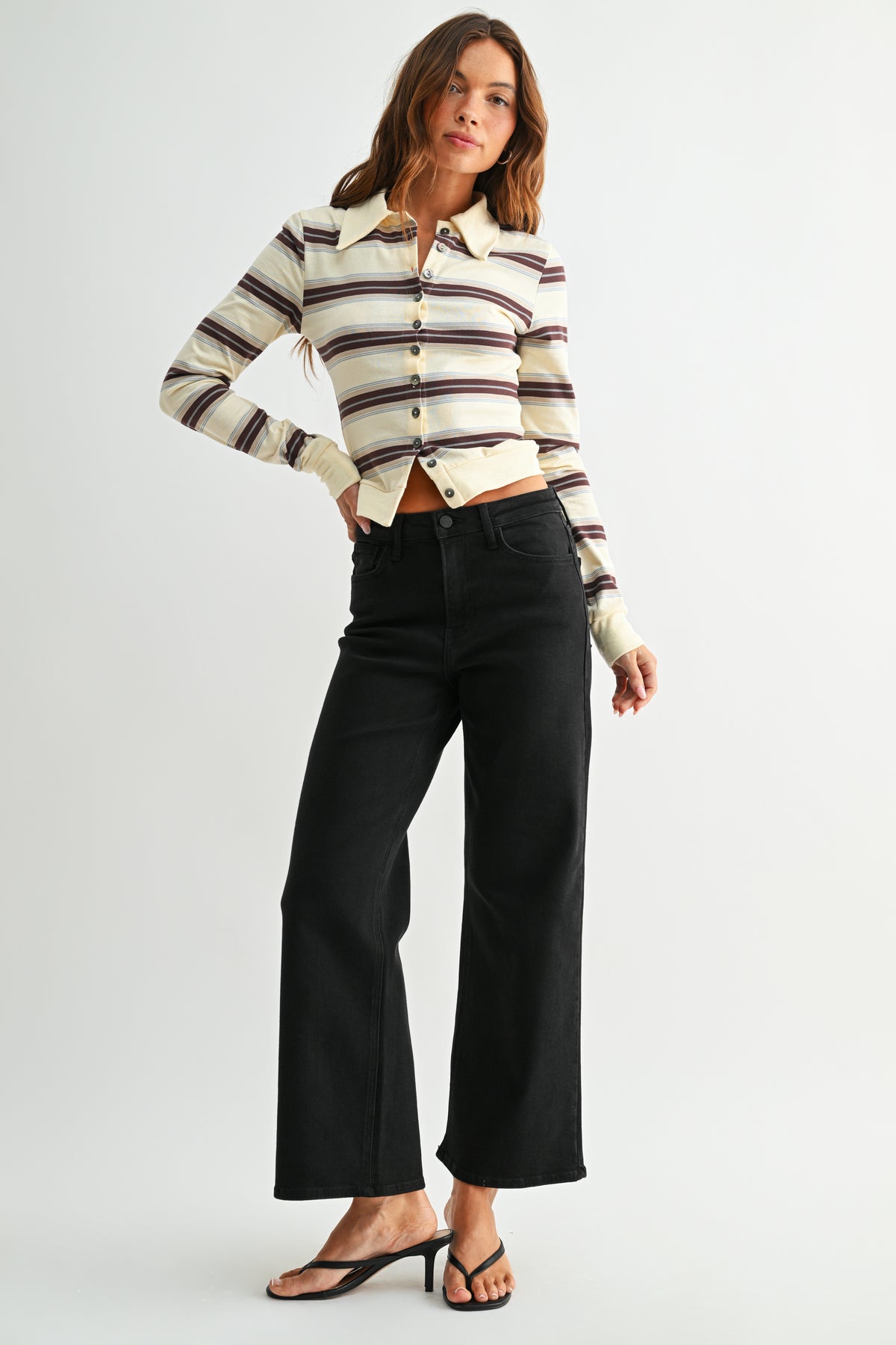 Just Black/ HR Wide Leg/ Black