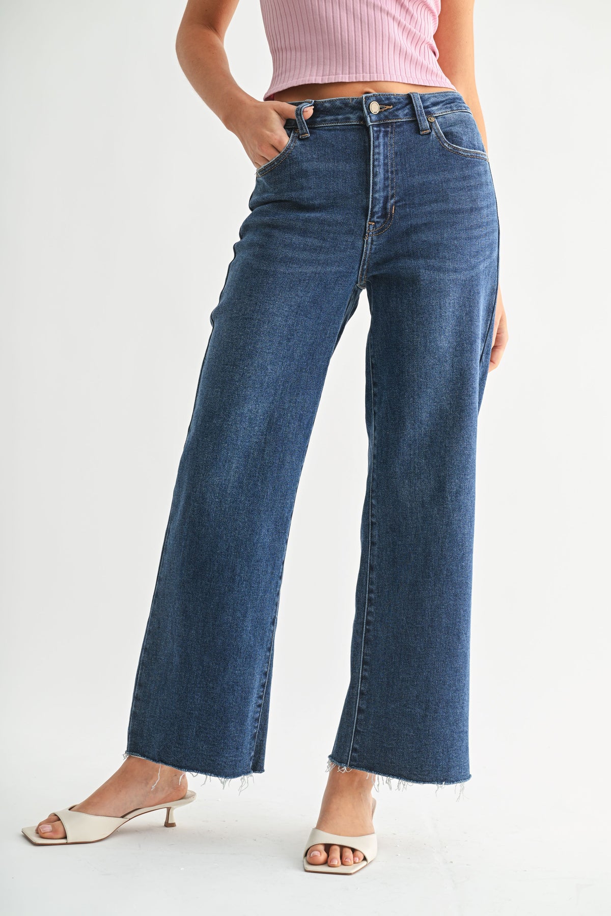 JBD/ The Slim Wide Leg/ Dark Denim
