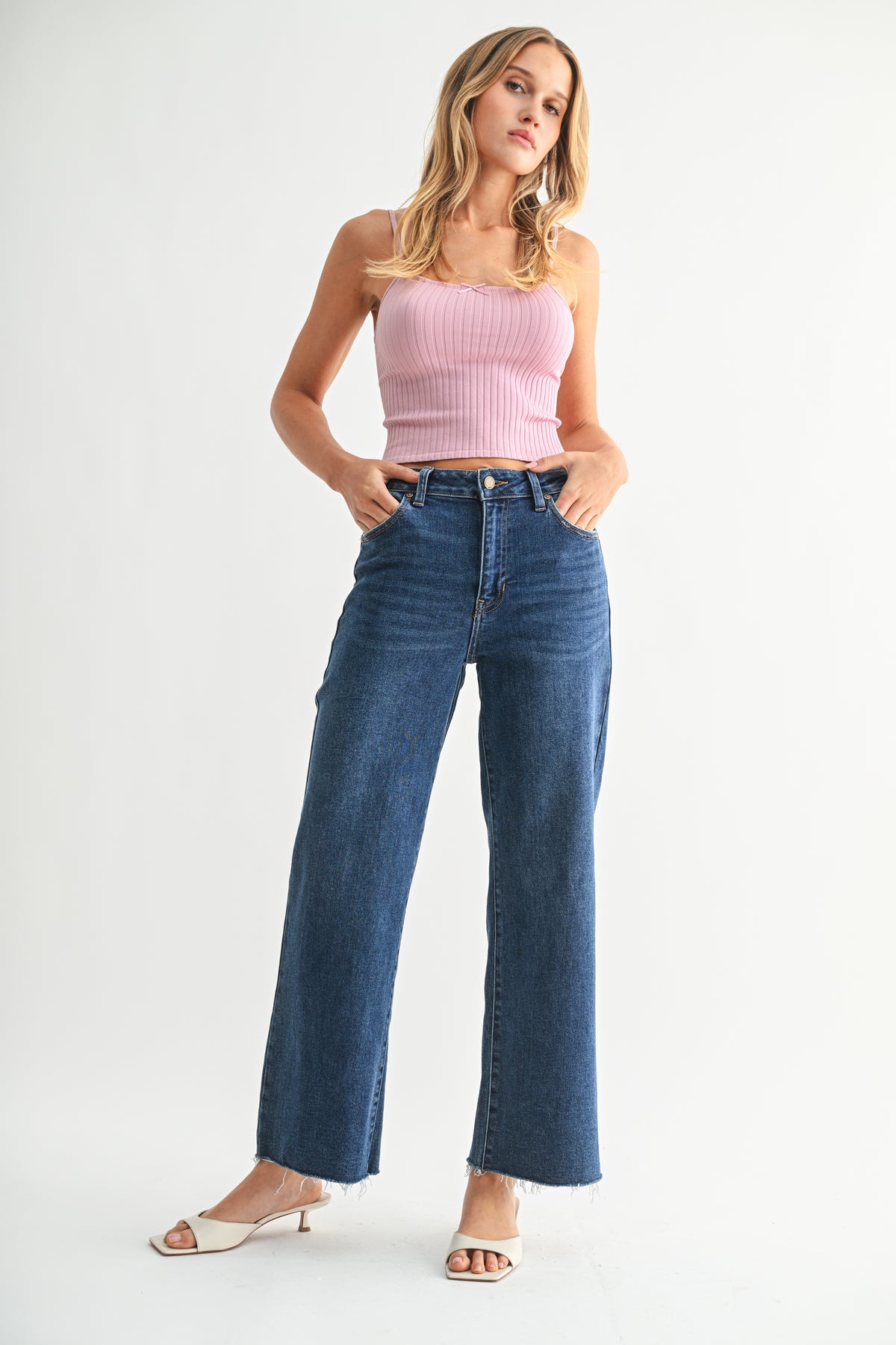 JBD/ The Slim Wide Leg/ Dark Denim