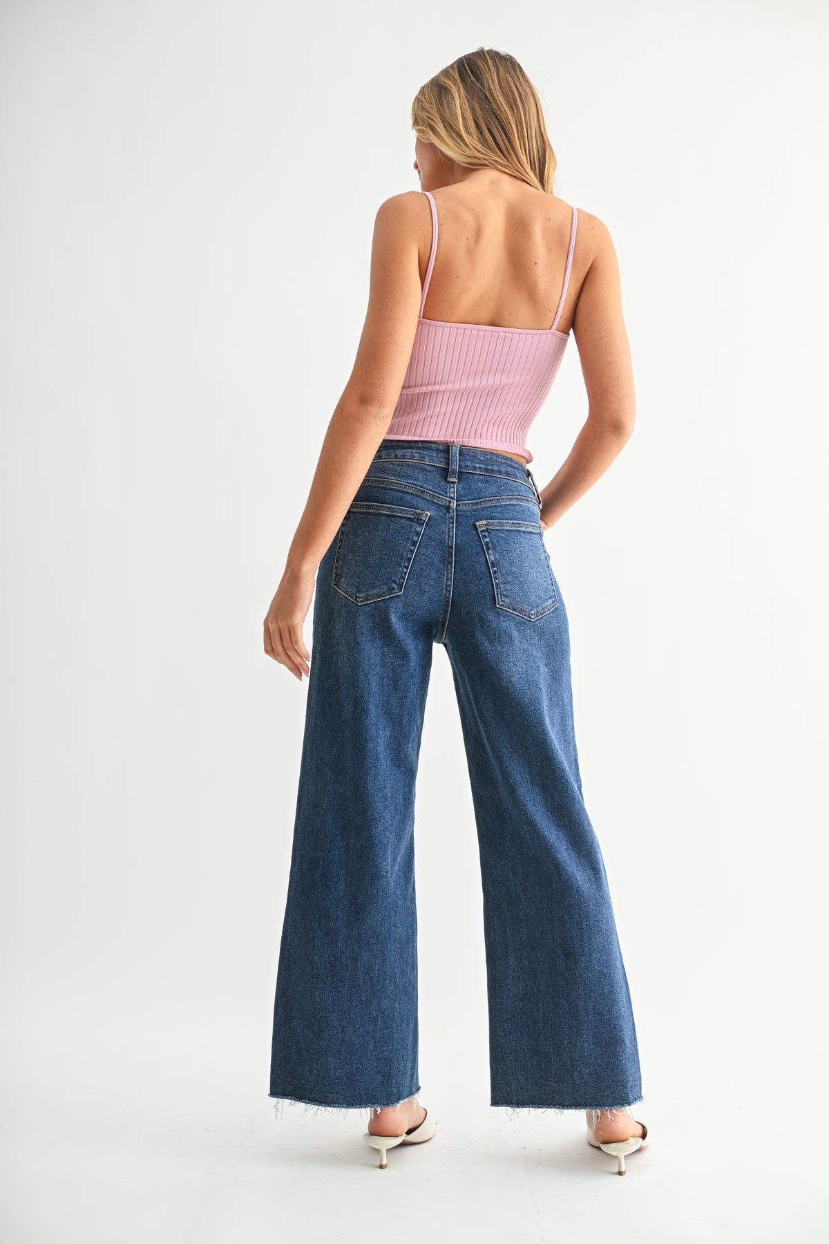 JBD/ The Slim Wide Leg/ Dark Denim