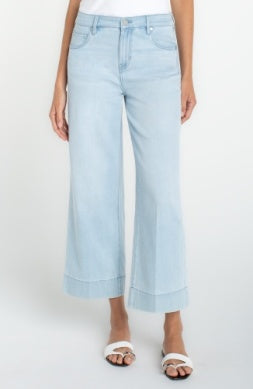 Liverpool/ The Stride Crop Wide Leg w/ Embroidery