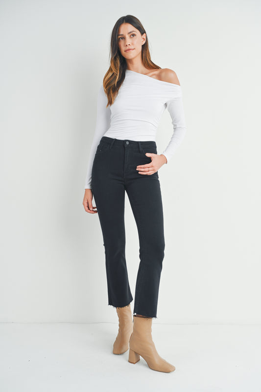 Just Black/ HR Tonal Crop Flare/ Washed Black