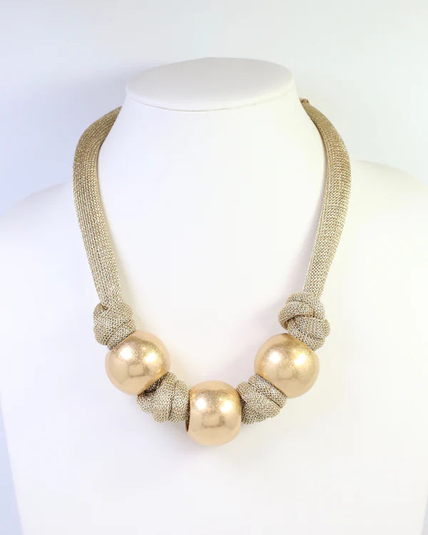 The Asheboro Mesh Beaded Necklace