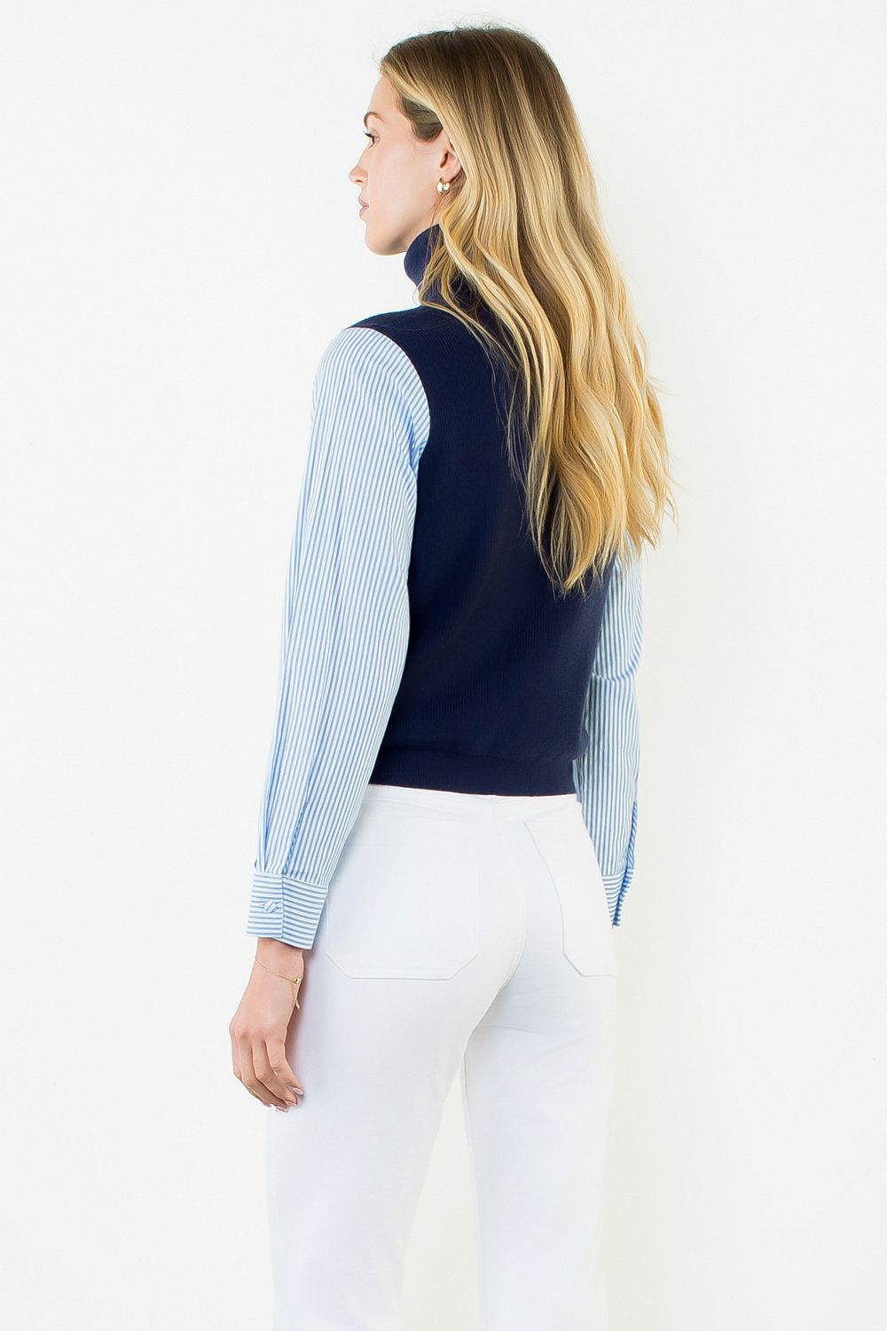 The Sae Striped Sleeve Top