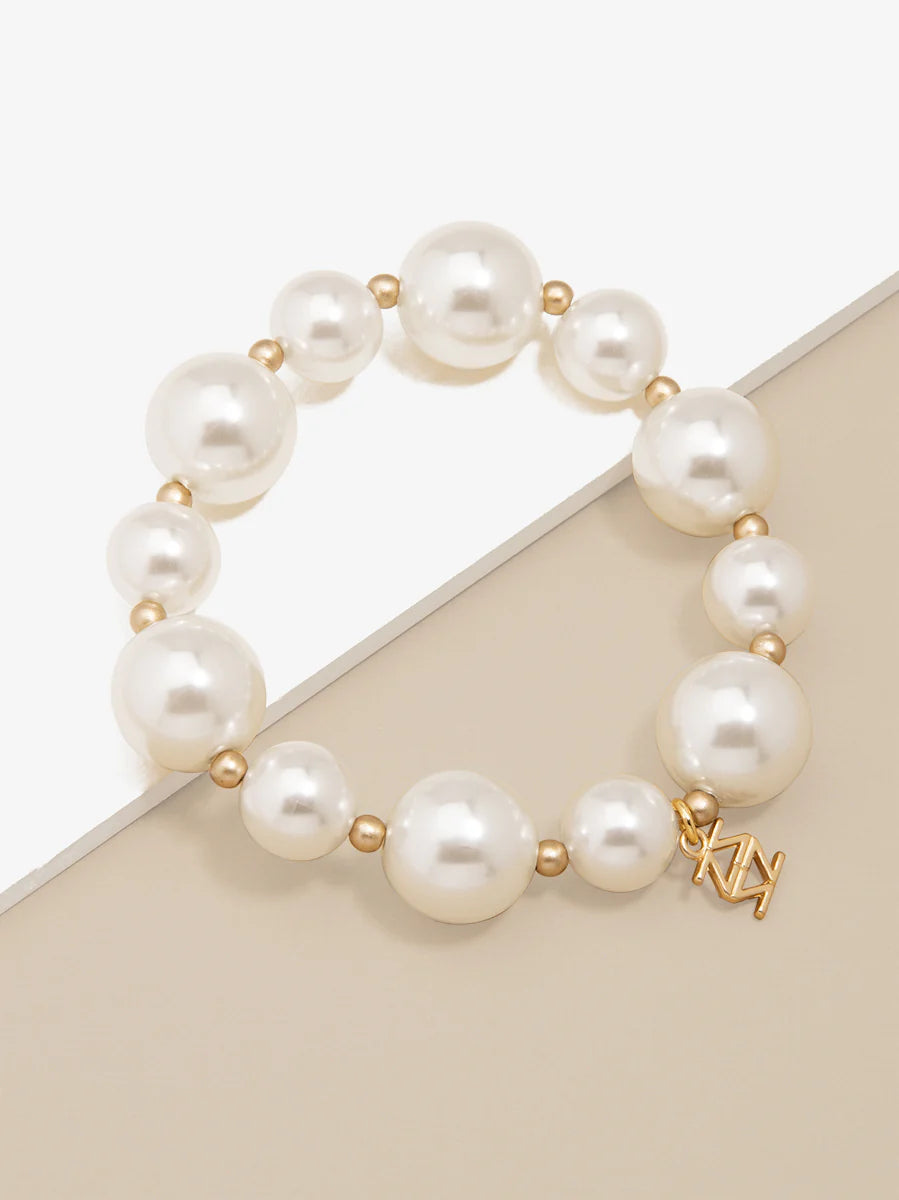 The Mixed Pearl Stretch Bracelet