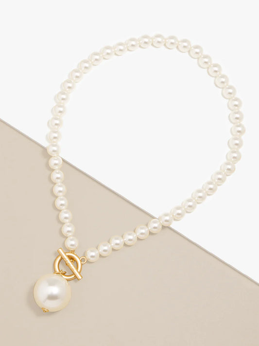 The Pearl Pendant Collar Necklace
