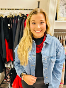 JUST BLACK DENIM Cropped BF Jacket