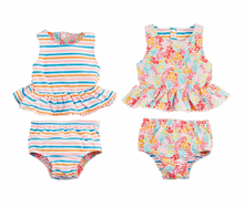 Floral/Stripe Reversible Swimsuit (FINAL SALE)