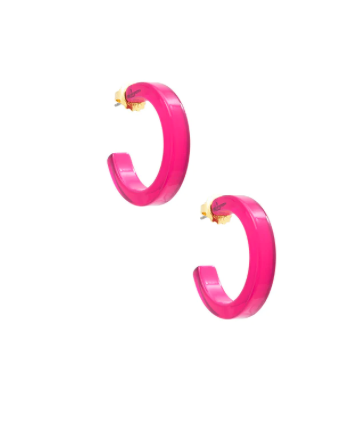Small Resin Open Hoop Earring/ FINAL SALE