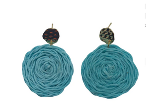 Raffia Circle Earrings